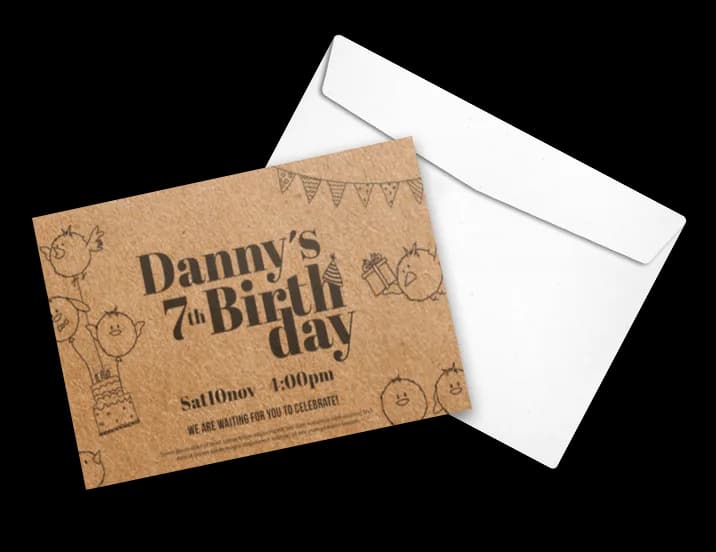 Invitations 18pt Kraft Paper